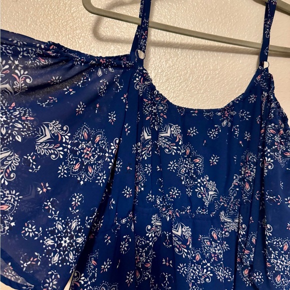 Torrid Size 1 Blue Floral Patterned Dress - Picture 2 of 4